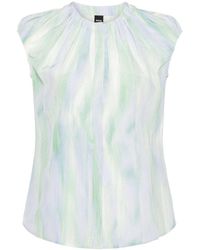 BOSS - Abstract-Stripes Sleeveless Shirt - Lyst