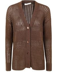 Max Mara - Cardigan mit Lochstrickmuster - Lyst