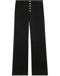 Courreges - Button-front Wide-leg Cotton Jeans - Lyst