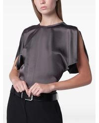 Victoria Beckham - Bela Draped-Detail Blouse - Lyst