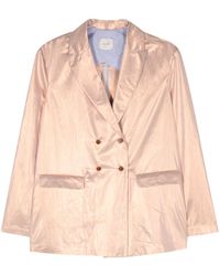Alysi - Iridescent-effect Double-breasted Blazer - Lyst