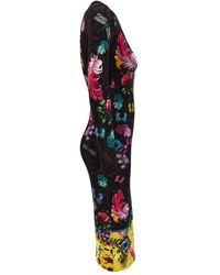 Versace Jeans Couture - Floral-Butterfly Print Midi Dress - Lyst