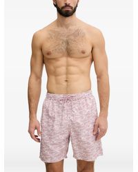 Paul & Shark - Shark-Print Drawstring Swim Shorts - Lyst