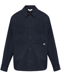 Maison Kitsuné - Pinstriped shirt jacket - Lyst
