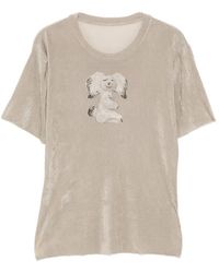 JNBY - Flocked Graphic-Print T-Shirt - Lyst