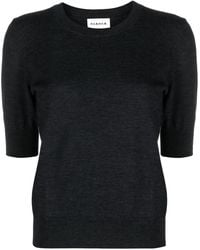 P.A.R.O.S.H. - Round-Neck Fine-Knit Top - Lyst