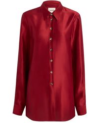 KHAITE - Chemise À Boutonnière Sur Le Devant - Lyst