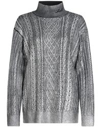 Karl Lagerfeld - Jersey metalizado de punto de ochos - Lyst