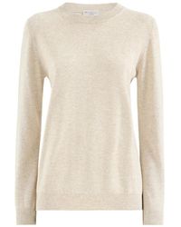 Brunello Cucinelli - Cashmere Sweater With Monili - Lyst