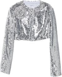 GIUSEPPE DI MORABITO - Rose-Embellished Sequin Jacket - Lyst