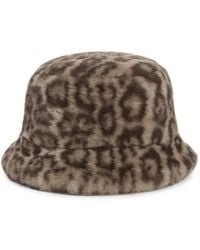 Apparis - Amara Leopard-Print Faux-Fur Bucket Hat - Lyst