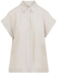 Peserico - Button Linen Shirt - Lyst