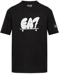 EA7 - Logo-Print Short-Sleeve T-Shirt - Lyst