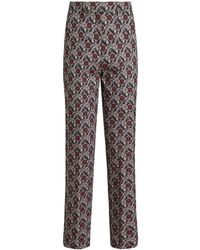 Etro - Jacquard Cigarette Trousers - Lyst