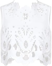 Dolce & Gabbana - Cut-Out Cotton Crop Top - Lyst