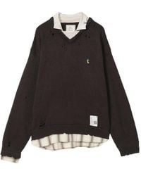 Maison Mihara Yasuhiro - Triple Layered Collar Sweater - Lyst