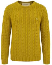Valentino Garavani - Pull En Cachemire À Maille Torsadée Avec Vlogo - Lyst