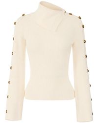 Elisabetta Franchi - Knit Pullover With Jewel Buttons - Lyst