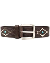 Anderson's - Leren Riem Met Studs En Reliëf - Lyst