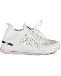 Laura Biagiotti - Crystal-Embellished Logo-Plaque Sneakers - Lyst
