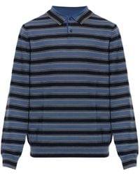 Paul Smith - Striped Wool Polo Shirt - Lyst