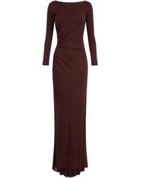 Elisabetta Franchi - Robe Longue En Jersey À Design Drapé - Lyst