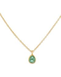 Auree - Mini Manhattan Emerald Necklace - Lyst