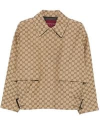 Gucci - 'Gg Canvas' Bomber Jacket - Lyst