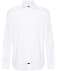 Fay - Cutaway-collas Cotton Shirt - Lyst