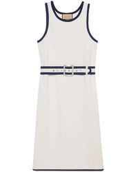 Gucci - Midi-Jurk Met Ceintuur - Lyst