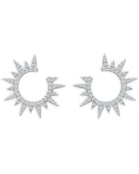 Graziela - 18K Starburst Diamond Earrings - Lyst