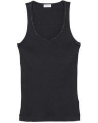 Brunello Cucinelli - Monili-Trim Ribbed Tank Top - Lyst