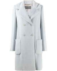 Alberta Ferretti Straight-fit Coat - Blue