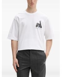 Filling Pieces - Boxy Chrome Fruit Logo-Print T-Shirt - Lyst