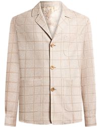 Etro - Check Pattern Shirt Jacket - Lyst