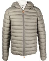 Save The Duck - Donald Logo-Patch Hooded Padded Jacket - Lyst