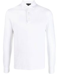 Dell'Oglio - Long-sleeve Cotton Polo Shirt - Lyst