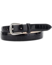 Alpha Studio Belt in White | Lyst