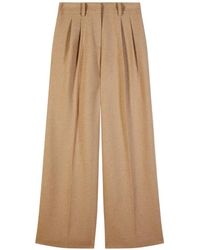 Patrizia Pepe - Pleated Wide-Leg Trousers - Lyst