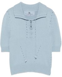 Ermanno Scervino - Lace-Up Short-Sleeve T-Shirt - Lyst