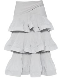 Zimmermann - Pleated Tired Midi Skirt - Lyst
