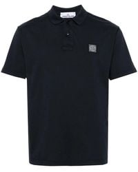 Stone Island - Compass Motif Polo Shirt - Lyst
