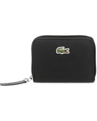 Lacoste - Portefeuille Zippé À Patch Logo - Lyst