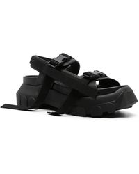 Rick Owens Hollywood Mega Tractor Sandals in Black for Men | Lyst