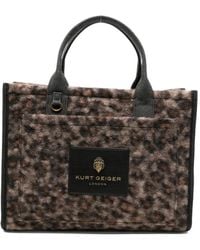 Kurt Geiger - Holborn Leopard-Print Tote Bag - Lyst