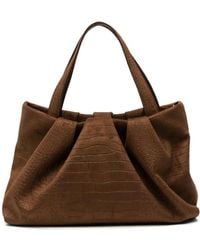 THEMOIRÈ - Athena Croc-Effect Shoulder Bag - Lyst