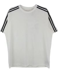 Y-3 - T-Shirt Met Drie Strepen En Korte Mouwen - Lyst