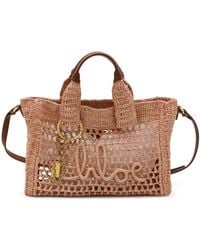 Chloé - Small Summer Banana Woven-Raffia Shoulder Bag - Lyst