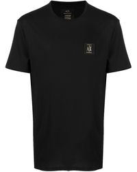 Armani Exchange - Camiseta con parche del logo - Lyst