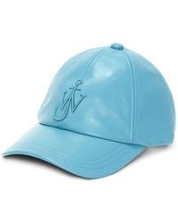 JW Anderson - Anchor Logo-embroidered Leather Cap - Lyst